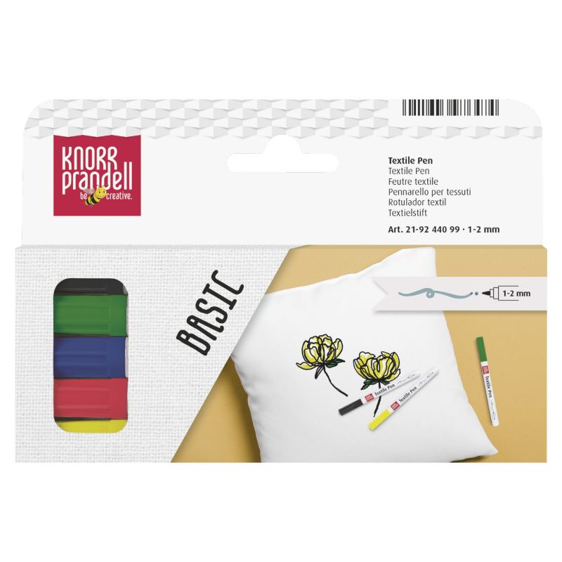 Fixy na textil sada (1 - 2 mm) základní barvy (5ks)