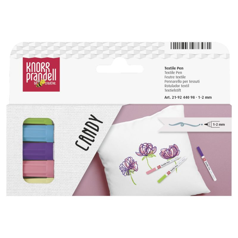 Fixy na textil sada (1 - 2 mm) pastelový mix (5ks)