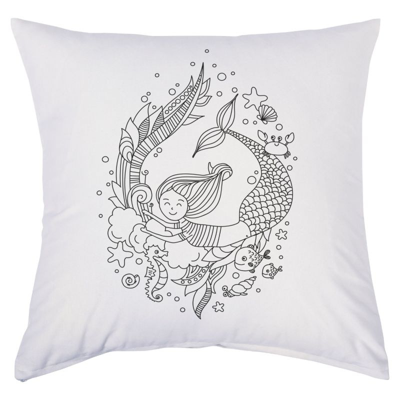 Povlak na polštář Mořská panna (40 x 40 cm)