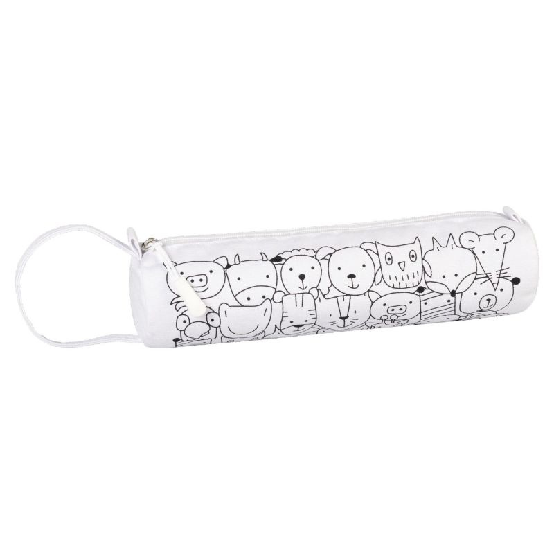 Penál bavlněný s úchytem na tužky Zvířátka (22 x 6 cm)