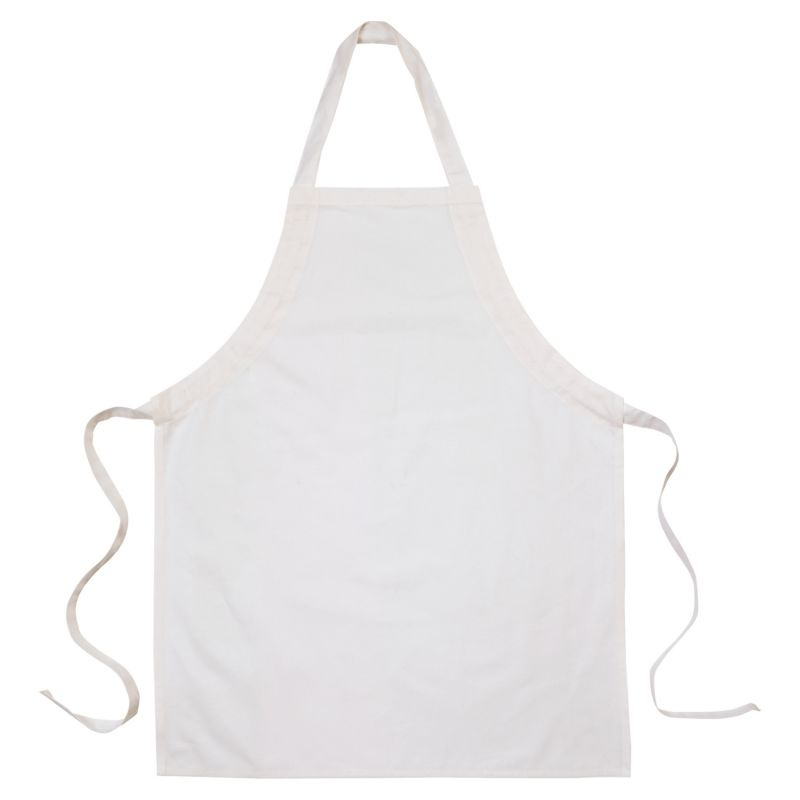 Dětská zástěra s kapsou bílá (55 x 68 cm)