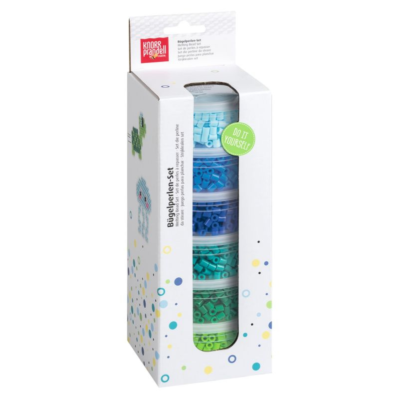 Zažehlovací korálky (6x500ks) zeleno modré