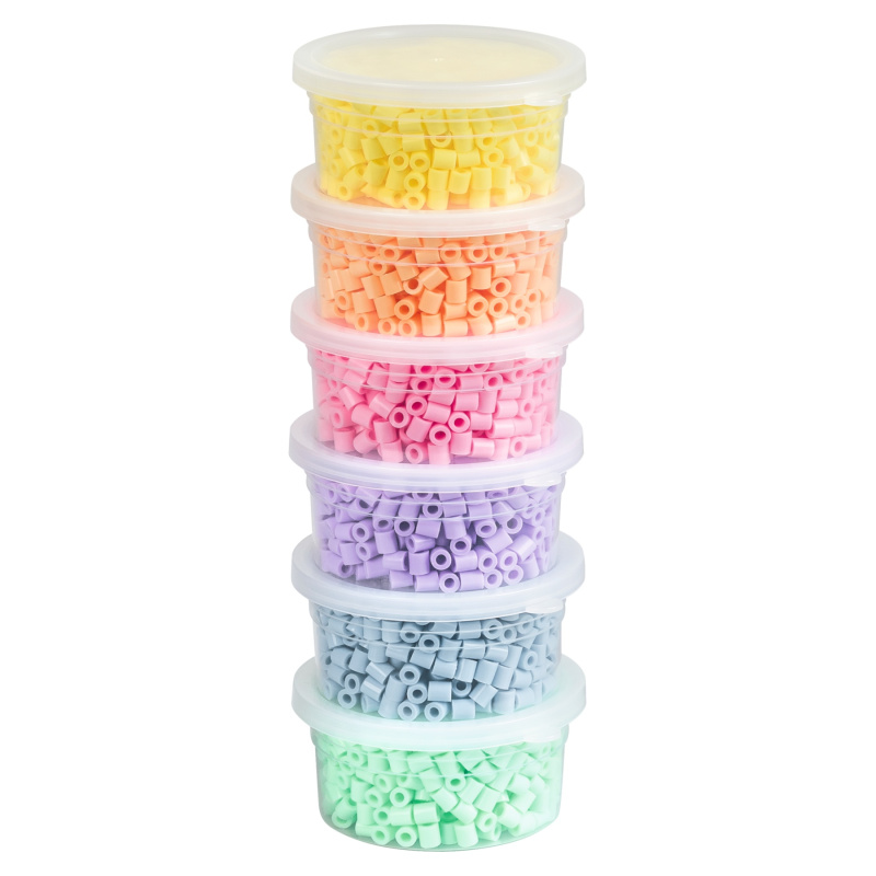 Zažehlovací korálky (6x500ks) pastelové