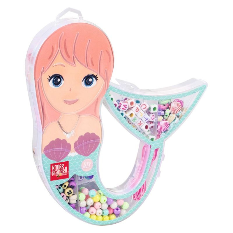 Plastové korálky navlékací v plastové krabičce (57g) mořská panna