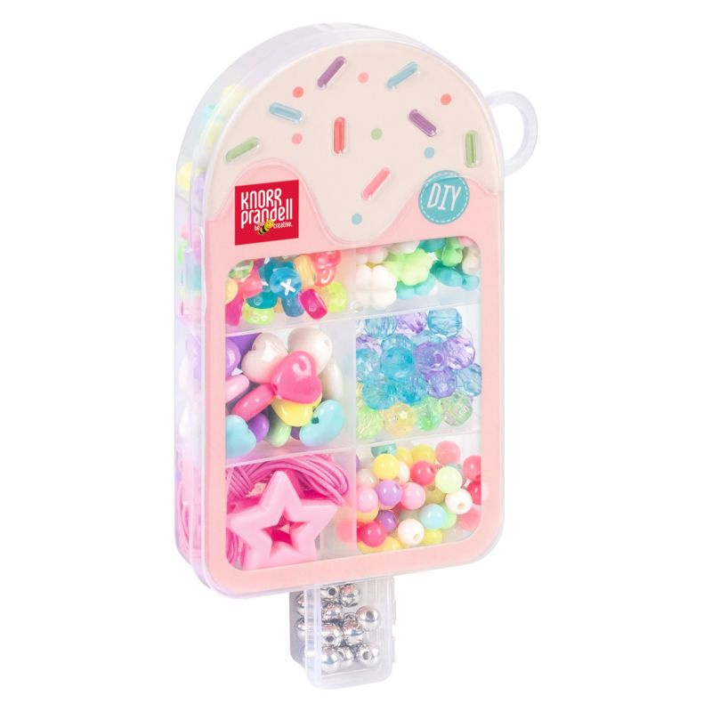 Plastové korálky navlékací v plastové krabičce (38g) nanuk