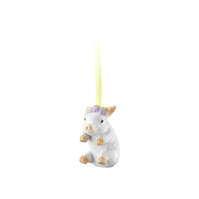 Rosenthal Velikonoční závěsná dekorace selátko s květy, 5,5 cm 02360-726051-26676