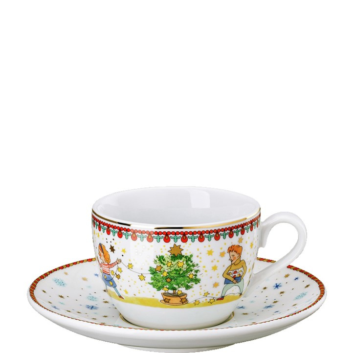 Rosenthal Vánoční cappuccino šálek a podšálek, Vánoční světýlka, 220 ml/16 cm 02476-727474-14765