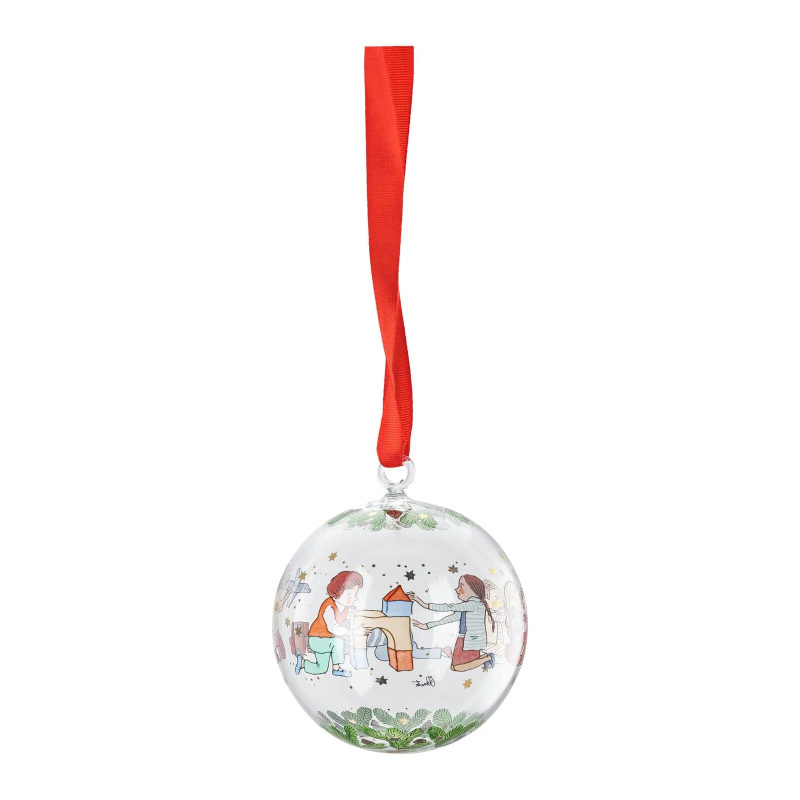 Rosenthal Skleněná ozdoba na stromeček Koule, Vánoční radovánky, Ø 6 cm 02253-723060-49707