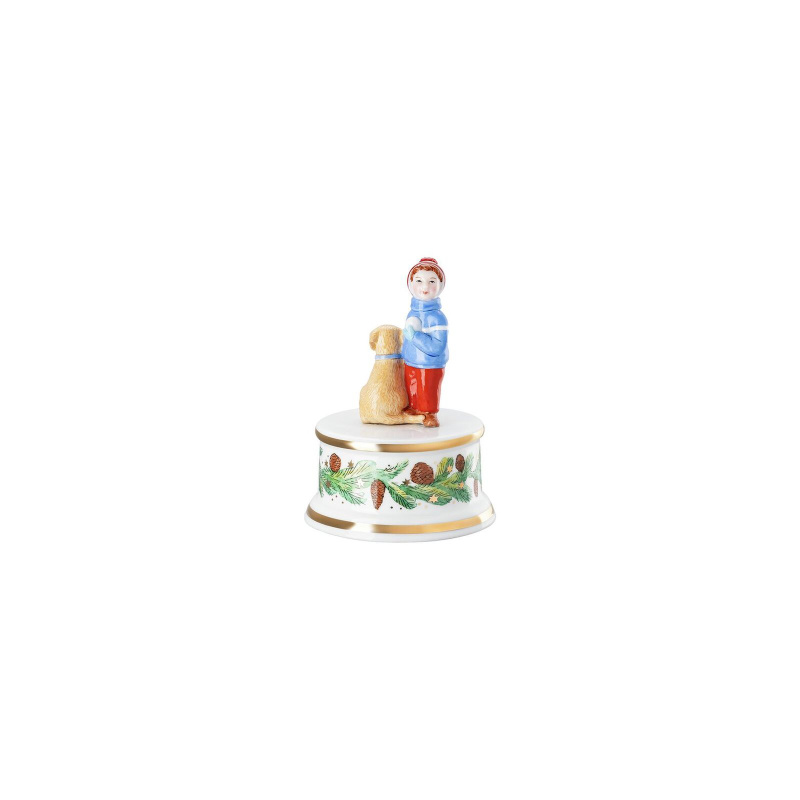 Rosenthal Vánoční hrací skříňka malá, Vánoční radovánky, Ø 9 cm 02472-727496-27417