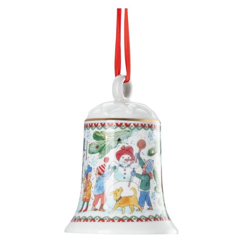 Rosenthal Vánoční porcelánový zvonek, Vánoční radovánky, 12 cm 02250-727496-27916