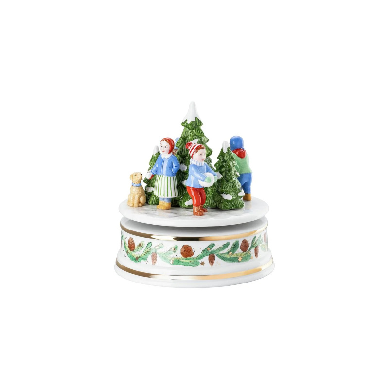 Rosenthal Vánoční hrací skříňka XXL, Vánoční radovánky, Ø 15 cm 02411-727496-27414