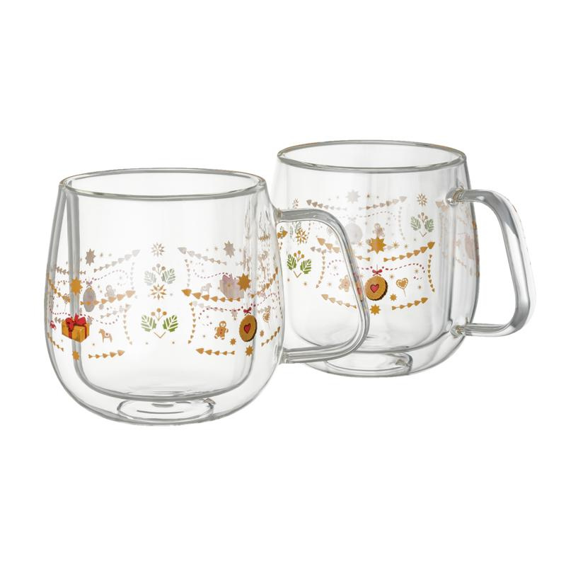Rosenthal Dvoustěnné skleněné hrnky, Christmas Love, 0,22 l, 2 ks 02488-729552-48848