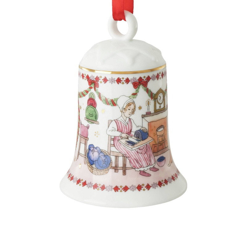 Rosenthal Vánoční porcelánový zvonek, Vánoční hostina, 12 cm 02250-727522-27916