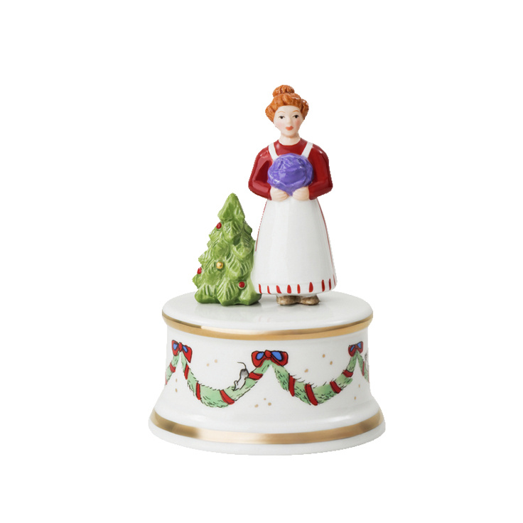 Rosenthal Vánoční hrací skříňka malá, Vánoční hostina, Ø 9 cm 02472-727522-27417
