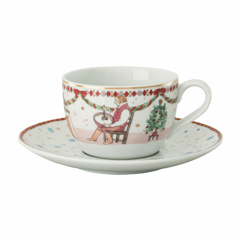 Rosenthal Vánoční cappuccino šálek s podšálkem, Vánoční hostina, 220 ml / Ø 16 cm 02476-727522-14765