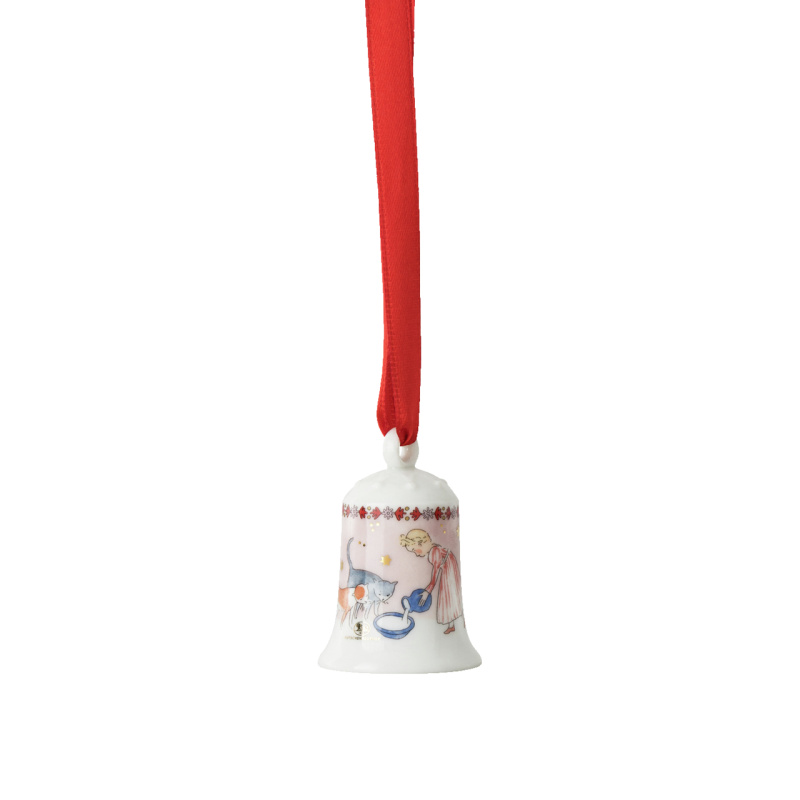 Rosenthal Porcelánový mini zvonek, motiv Kočky, Vánoční hostina, 5 cm 02250-727523-27919