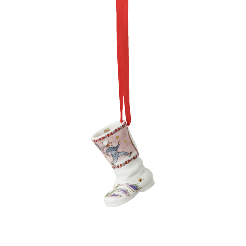 Rosenthal Porcelánová mini bota, motiv Kominík, Vánoční hostina, 7 cm 02249-727528-27829