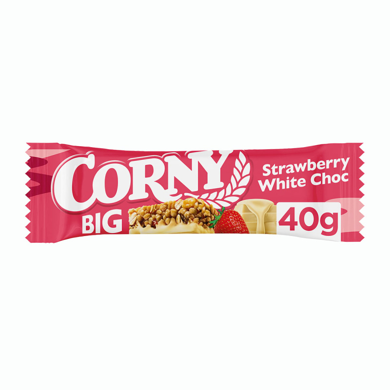 CORNY BIG cereální tyčinka Jahoda-Bílá čokoláda 40g