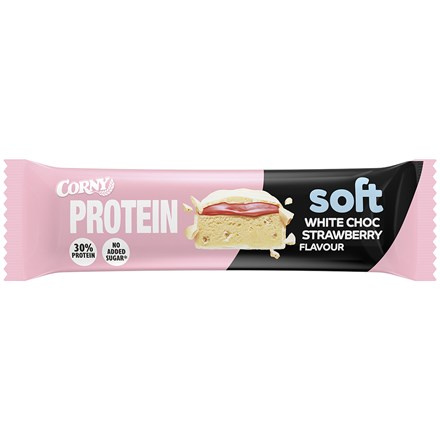 Corny Soft Proteinová tyčinka Bílá čokoláda-jahoda