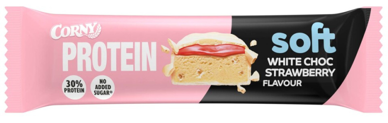 Corny Soft Proteinová tyčinka Bílá čokoláda-jahoda