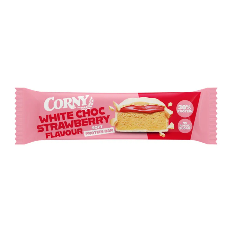 Corny Soft Proteinová tyčinka Bílá čokoláda-jahoda