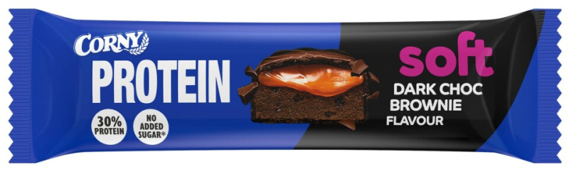 Corny Protein SOFT hořká čokoláda-brownie 45 g