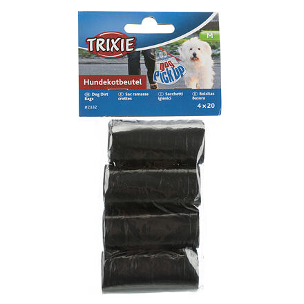 Náhradní sáčky na trus (4 role á 20 černých sáčků) 1 bal