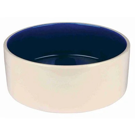 Keramická miska malá 0,35 l/12 cm - bílá/ modrá 1 ks