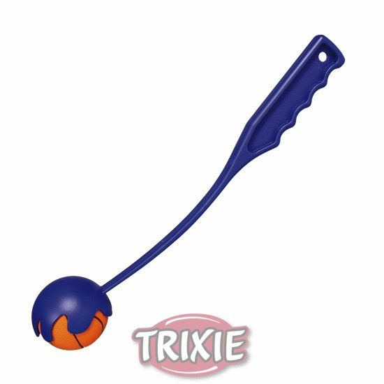 Katapult s mechovým gumovým míčem TRIXIE 5,5cm/50cm 