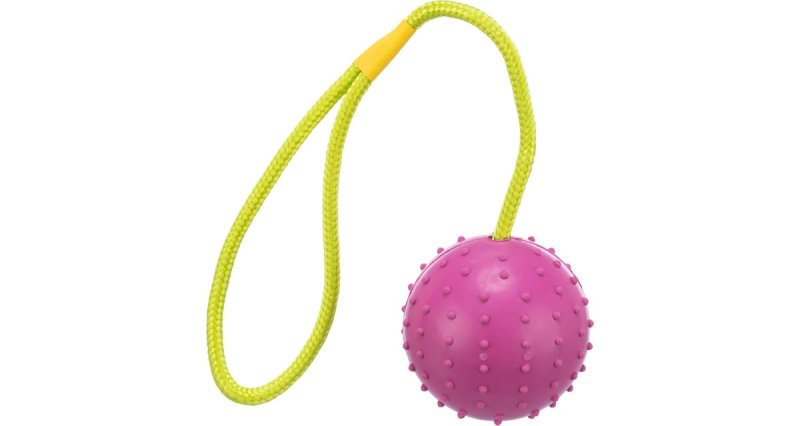 Vrhací míč hrbolatý na šňůře  7cm/30cm