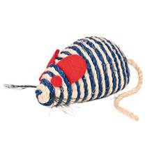 Myš se štěrchacími kuličkami uvnitř, sisal 10 cm 1 ks