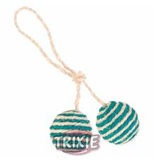 Hračka TRIXIE míčky sisalové na provázku 4,5 cm 1 ks