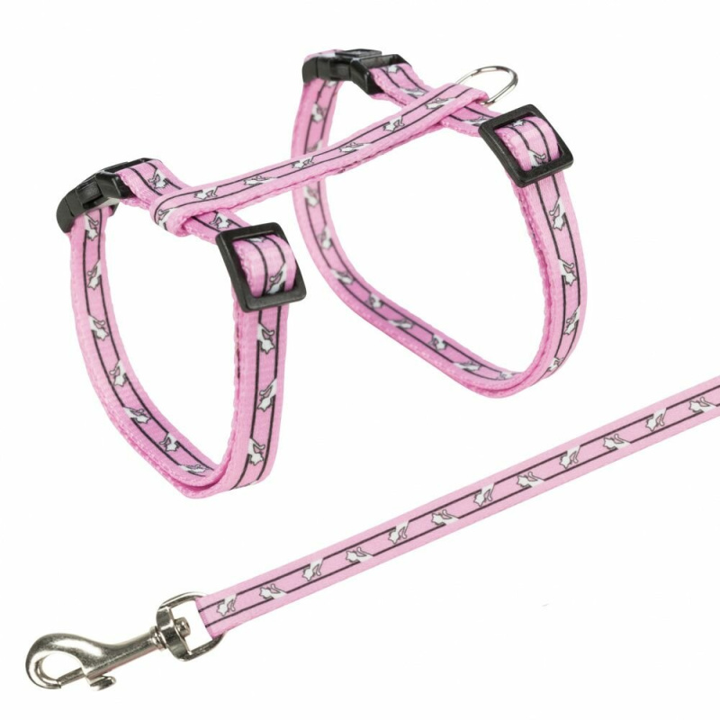 Trixie Postroj Pro Kočku s Vodítkem a Motivem Kočky - 1cm/27 až 46cm