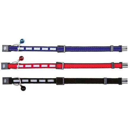 Obojek pro kočku reflexní, sametový 22-36 cm 1 ks
