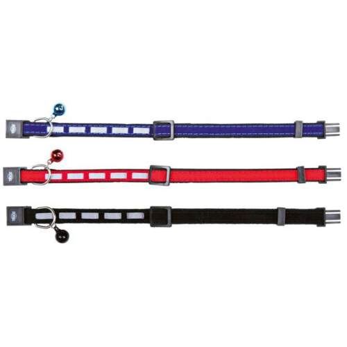 Obojek pro kočku reflexní, sametový 22-36 cm 1 ks