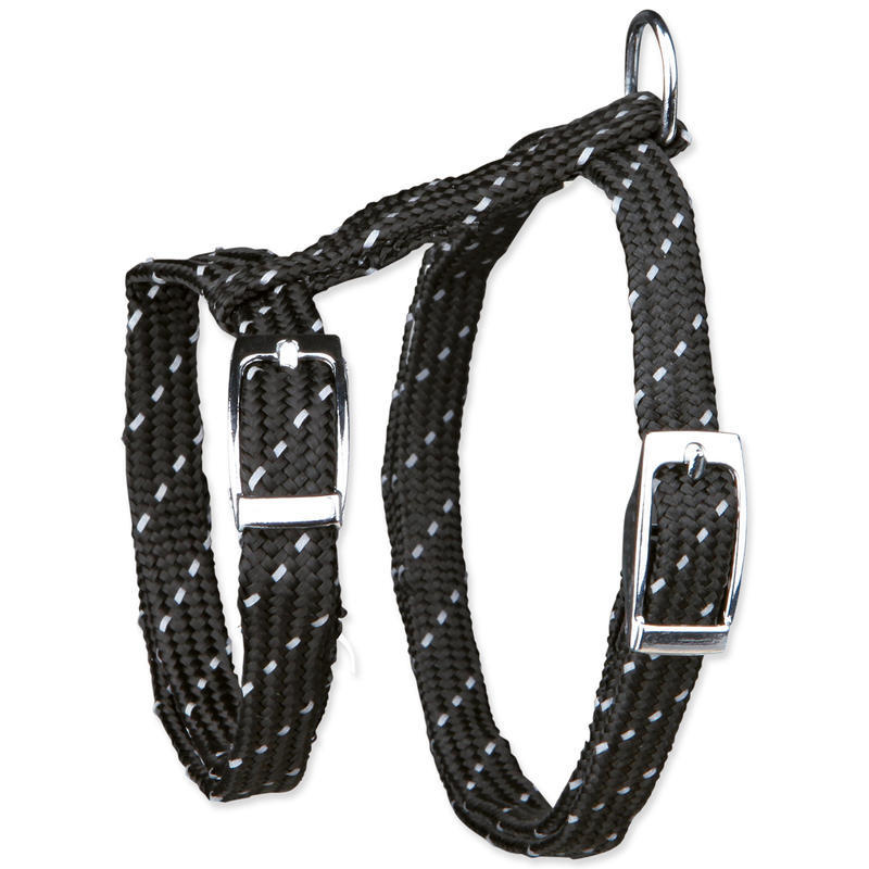 Nylonový postroj reflexní pro koťata 18-35 cm/10 mm, 1,3 m