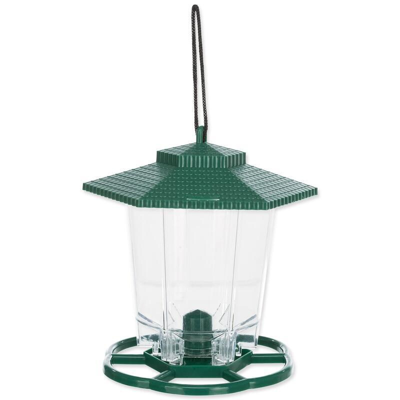 Zahradní závěsné automatické krmítko 6 otvorů 300 ml/17 cm 1 ks