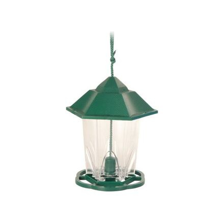 Zahradní závěsné automatické krmítko 6 otvorů 300 ml/17 cm 1 ks