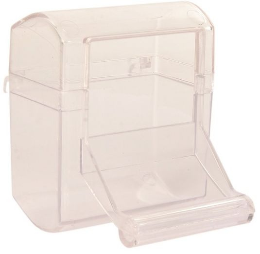 Krmítko kryté, průhledné 70 ml/7x7 cm 1 ks