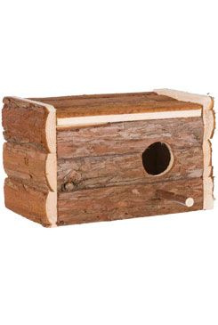 Hnízdící budka z přírodního dřeva pro andulky 21x13x12 cm