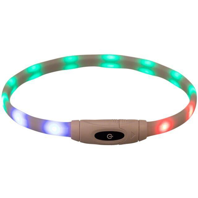 Obojek Trixie svítící USB barevný XS–XL: 65 cm/16 mm