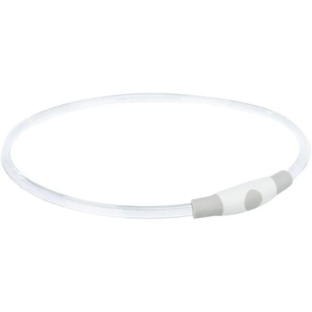 TRIXIE Flash light ring USB, blikací obojek, vícebarevný Velikost svítícího kroužku: S-M: 40 cm/ ø 8 mm