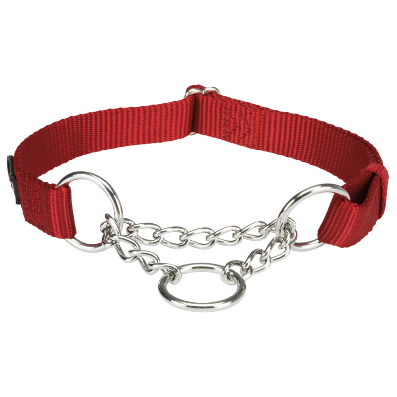 Nylonový polostahovací obojek PREMIUM (S-M) 30-40 cm/15 mm (S-M) červená