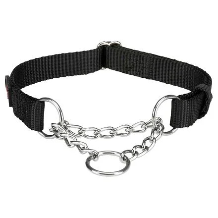 Nylonový polostahovací obojek PREMIUM (L-XL) 45-70 cm/25 mm (L-XL) - černá