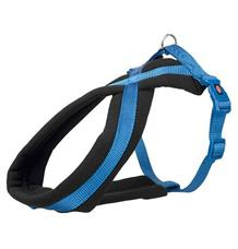 Nylonový postroj PREMIUM podšitý - královská modrá S-M:hruď:40-70cm/20mm