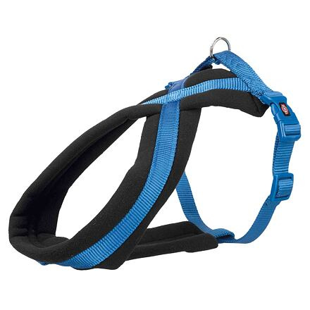 Nylonový postroj PREMIUM podšitý - královská modrá M:hruď:45-80cm/25mm