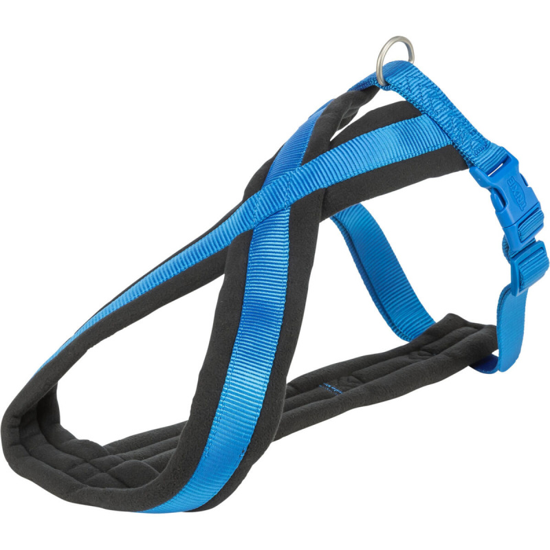 Nylonový postroj PREMIUM podšitý - královská modrá L:hruď:60-100cm/25mm