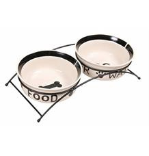 Set keramických misek se stojánkem 2x0,6 l/ 15 cm