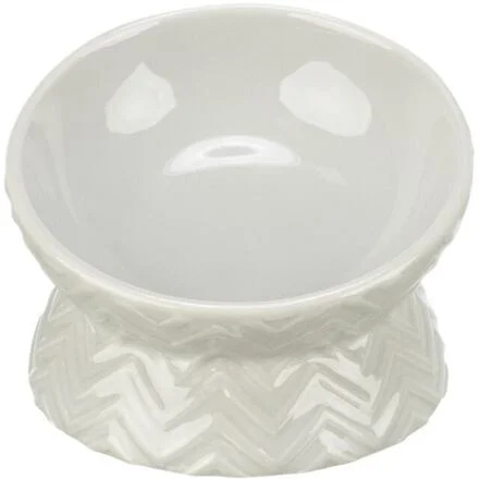 Keramická miska vyvýšená, ergonomický tvar světlešedá 0,15 l / 13 cm