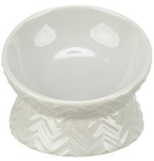 Keramická miska vyvýšená, ergonomický tvar světlešedá 0,15 l / 13 cm
